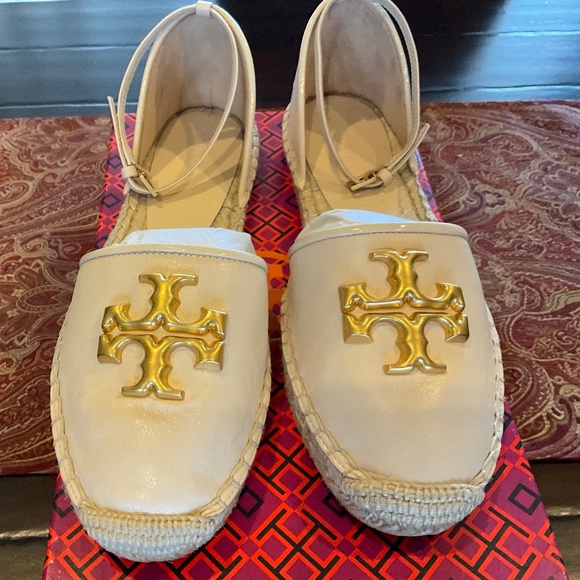 Tory Burch Shoes - Tory Burch 88743 Eleanor Dorsay Espadrille new cream  Sz 7.5,   BNIB, MSRP$258